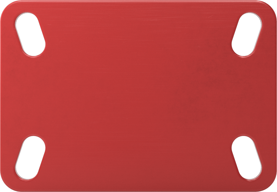 6-1/2“ x 4-1/2” Plakalı Yüksek Kapasiteli Kingston Tekerlek, 5" Çapında Fenolik Tekerlekli Sert