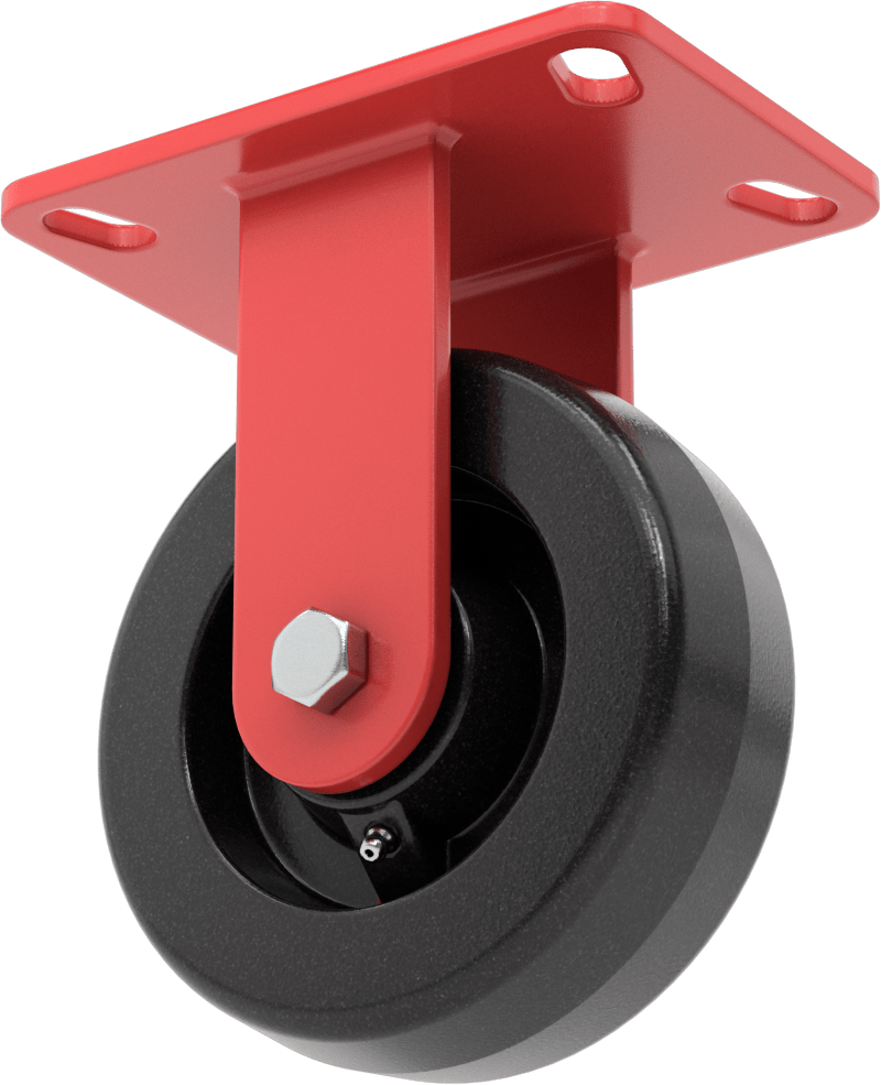 6-1/2“ x 4-1/2” Plakalı Yüksek Kapasiteli Kingston Tekerlek, 6 inç Çapında Fenolik Tekerlekli Sert