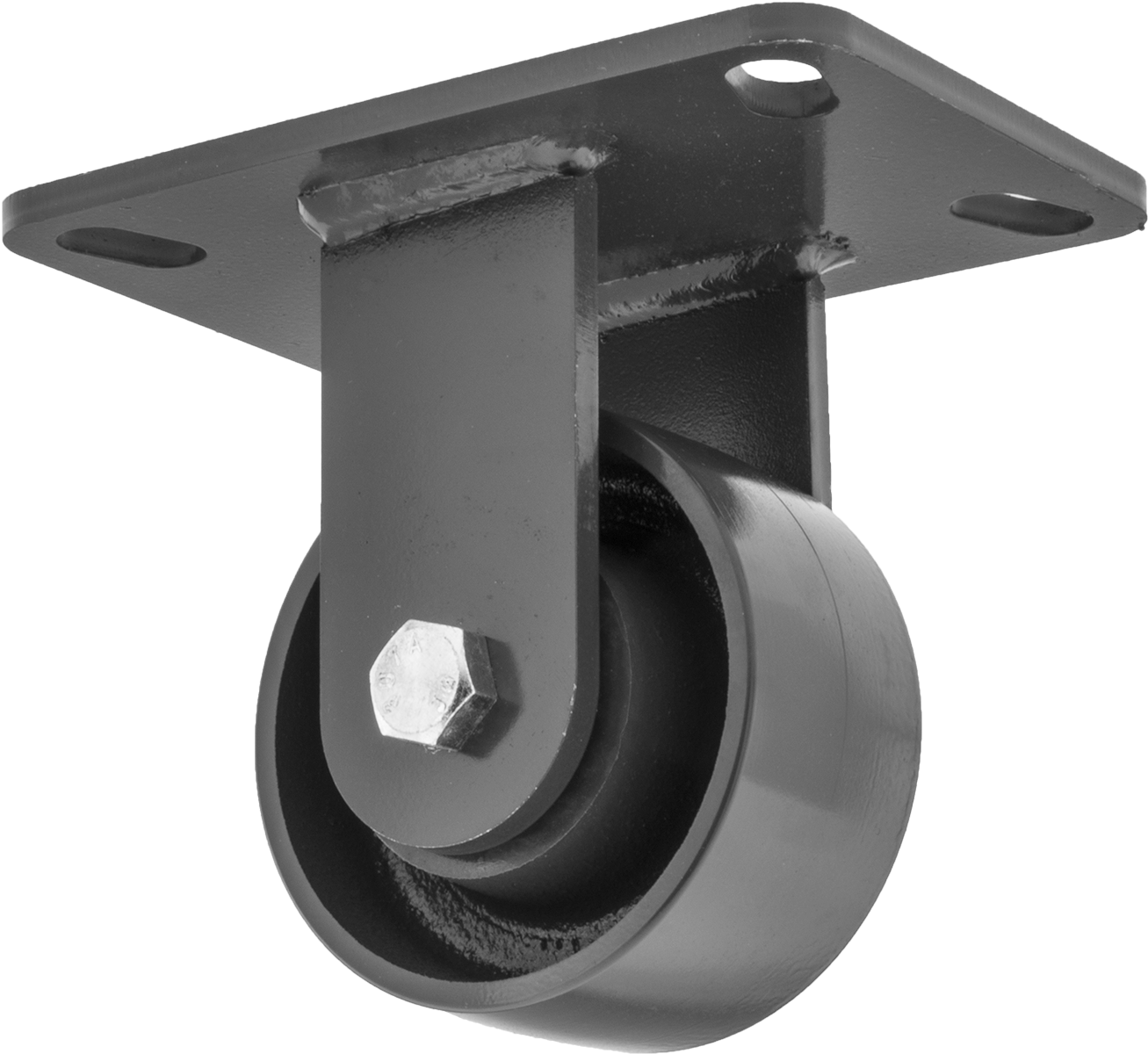 6-1/2“ x 4-1/2” Plakalı Yüksek Kapasiteli Kingston Tekerlek, 4 inç Çapında Metal Tekerlekli Sert