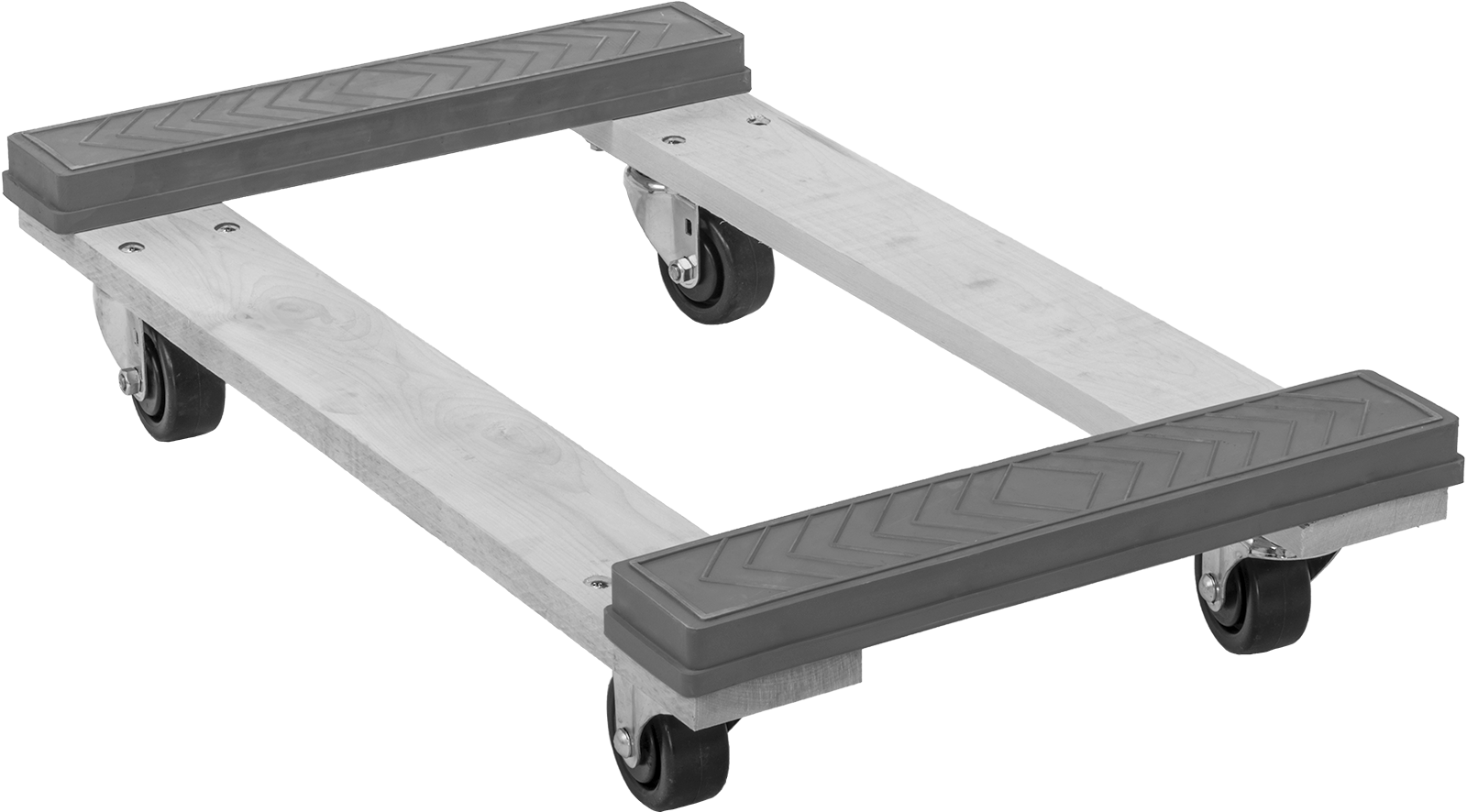 Ahşap Taşıma Arabası, 1500 lb. Kapasite, 30" x 18", Kauçuk Yastıklı, Açık Platform