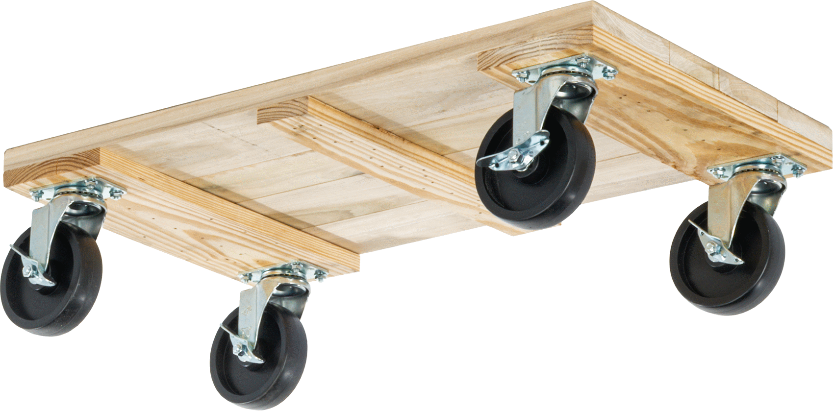 Ahşap Taşıma Arabası, 1500 lbs. Kapasite, 30“ Uzunluk x 18” Genişlik Pürüzsüz Katı Platform