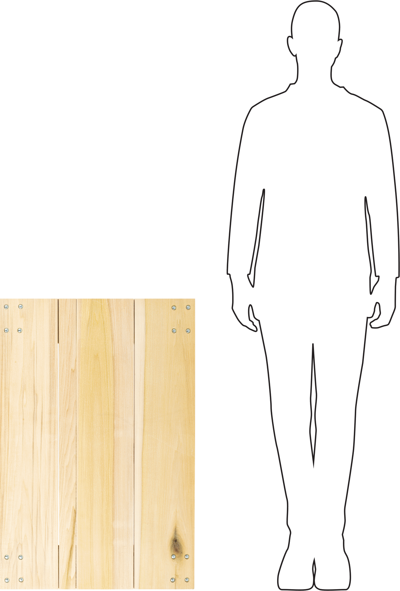 Ahşap Taşıma Arabası, 1500 lbs. Kapasite, 36“ Uzunluk x 24” Genişlik Pürüzsüz Katı Platform