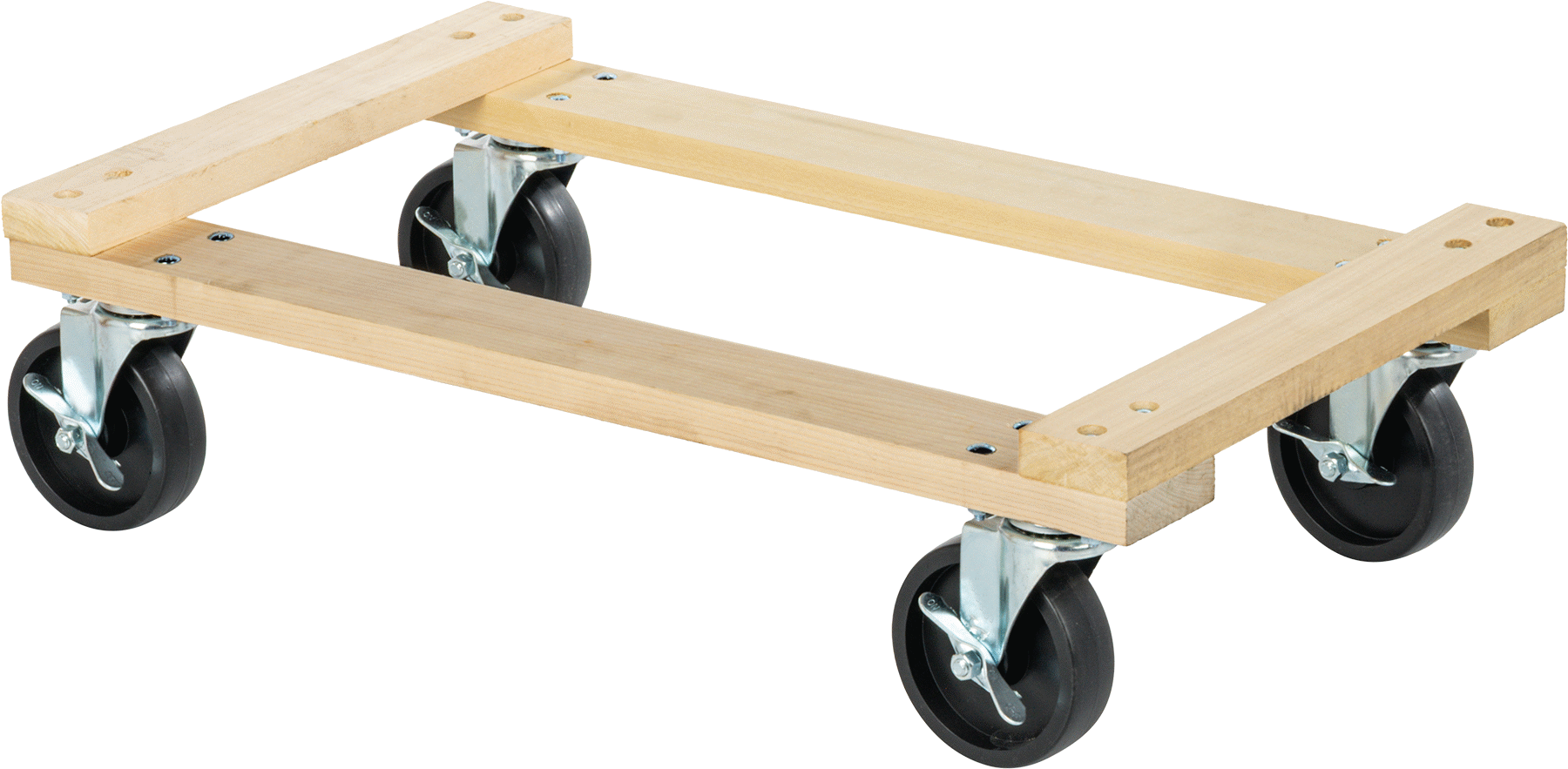 Ahşap Taşıma Arabası, 1500 lb. Kapasite, 30" x 18", Pürüzsüz, Yükseltilmiş Uçlar, Açık