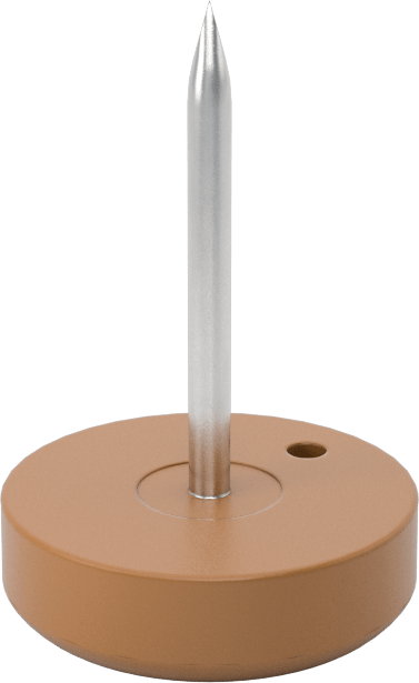 Çekiçle Takılan Koruyucu Ayaklar, 5/8" Çaplı Plastik Taban ile