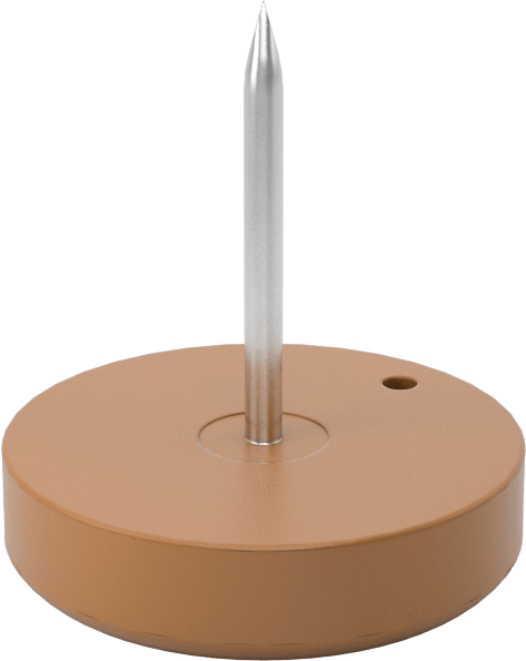 Çekiçle Takılan Koruyucu Ayaklar, 7/8" çapında plastik taban ile