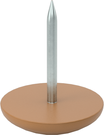 Çekiçle Takılan Koruyucu Ayaklar, 3/4" Çaplı Plastik Taban ile