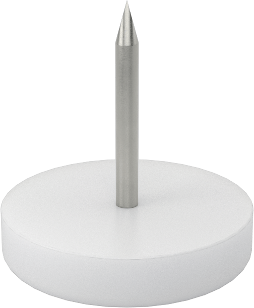 Çekiçle Takılan Koruyucu Ayaklar, 1-1/8" Çaplı Plastik Taban ile
