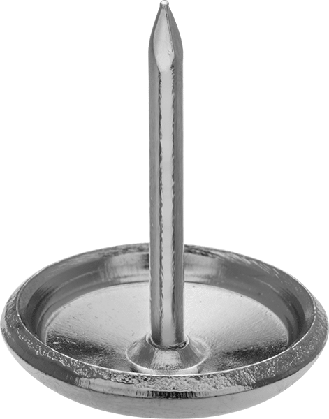 Çekiçle Takılan Koruyucu Ayaklar, 3/4" Çaplı Nikel Kaplı Çelik Taban ile