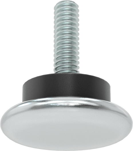 Çinko Kaplı Çelik Saplamalı Sert Tesviye Bağlantı Elemanları, Kolay Kaydırma, 304 Paslanmaz Çelik Kılavuz, 1/4"-20 Diş, 125 lbs. Kapasite
