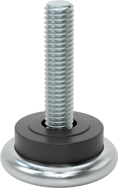 Çinko Kaplı Çelik Saplamalı Sert Tesviye Bağlantı Elemanları, Kolay Kaydırma, 304 Paslanmaz Çelik Kılavuz, 3/8"-16 Diş, 300 lbs. Kapasite