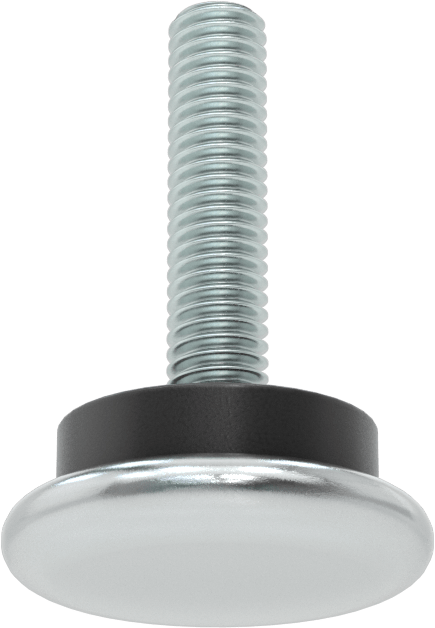 Çinko Kaplı Çelik Saplamalı Sert Tesviye Bağlantı Elemanları, Kolay Kaydırma, 304 Paslanmaz Çelik Kılavuz, 3/8"-16 Diş, 300 lbs. Kapasite