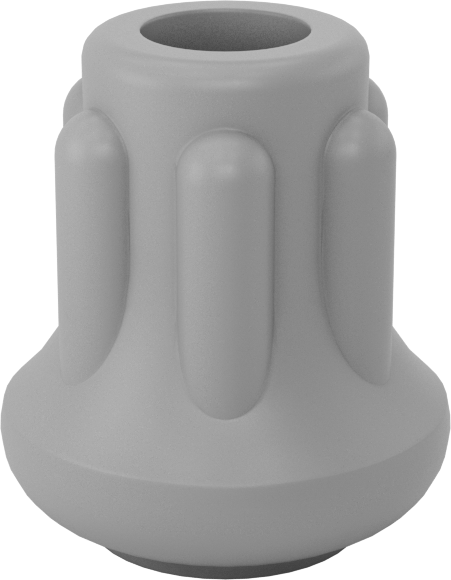 Kauçuk Tabanlı Giydirilebilir Koruyucu Ayaklar, 1/4“ dış çaplı ayak, güçlendirilmiş taban ve 43/64” çaplı taban için