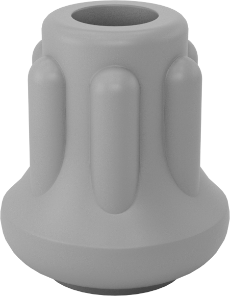 Kauçuk Tabanlı Giydirilebilir Koruyucu Ayaklar, 1/4“ dış çaplı ayak, güçlendirilmiş taban ve 43/64” çaplı taban için