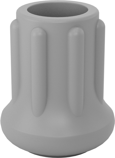 Kauçuk Tabanlı Giydirilebilir Koruyucu Ayaklar, 1/2“ Ayak Dış Çapı, Güçlendirilmiş Taban ve 61/64” Çaplı Taban için