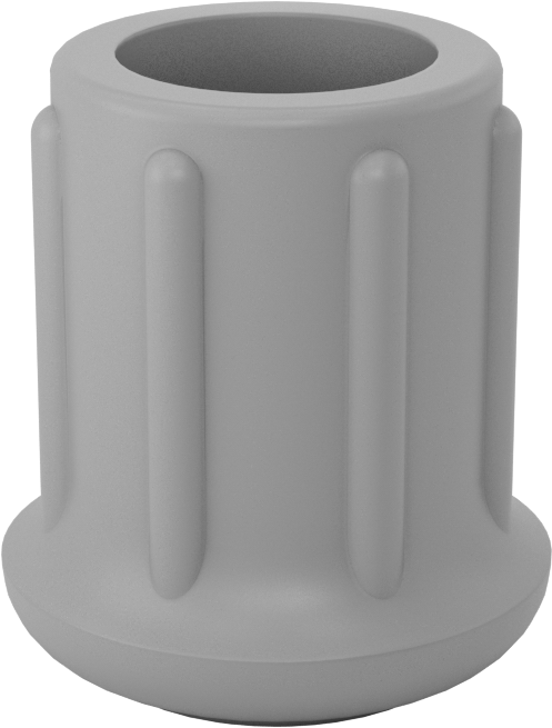 Kauçuk Tabanlı Giydirilebilir Koruyucu Ayaklar, 3/4“ Ayak Dış Çapı ve 1-7/32” Çaplı Taban için