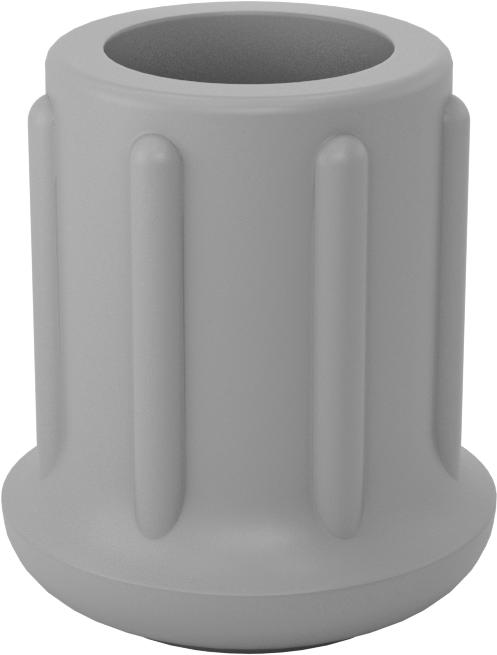 Kauçuk Tabanlı Giydirilebilir Koruyucu Ayaklar, 3/4“ Ayak Dış Çapı, Güçlendirilmiş Taban ve 1-7/32” Çaplı Taban