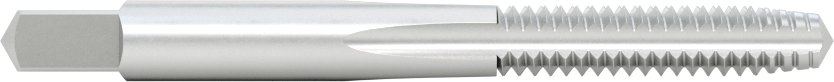 Kaplamasız Yüksek Hızlı Çelik Kılavuz, Standart Pah, 1/4"-20 Diş Boyutu, 1" Diş Uzunluğu