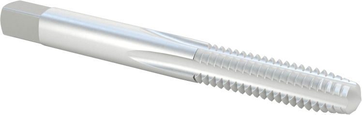 Kaplamasız Yüksek Hızlı Çelik Kılavuz, Standart Pah, 1/4"-20 Diş Boyutu, 1" Diş Uzunluğu