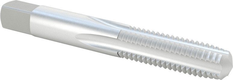 Kaplamasız Yüksek Hızlı Çelik Kılavuz, Standart Pah, 3/8"-16 Diş Boyutu, 1-1/4" Diş Uzunluğu