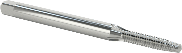 Kaplamasız Yüksek Hızlı Çelik Kılavuz, Konik Pah, 3-48 Diş Boyutu, 1/2" Diş Uzunluğu
