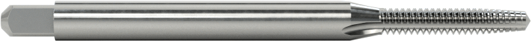 Kaplamasız Yüksek Hızlı Çelik Kılavuz, Konik Pah, 3-48 Diş Boyutu, 1/2" Diş Uzunluğu