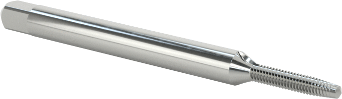 Kaplamasız Yüksek Hızlı Çelik Kılavuz, Konik Pah, 1-72 Diş Boyutu, 3/8" Diş Uzunluğu