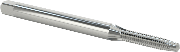 Kaplamasız Yüksek Hızlı Çelik Kılavuz, Konik Pah, 3-56 Diş Boyutu, 1/2" Diş Uzunluğu