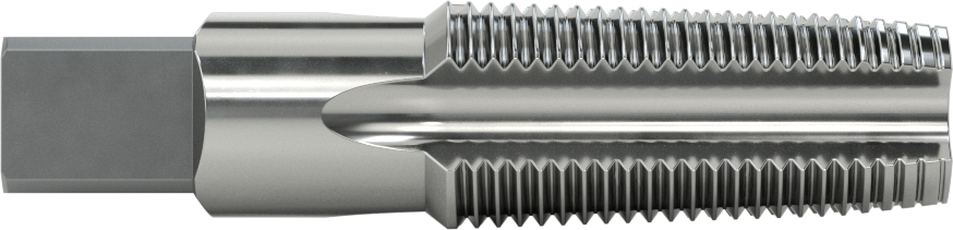 Kaplamasız Yüksek Hızlı Çelik Boru ve Kanal Tapası, Yüksek Hızlı Çelik, Standart Pah, 1/2 NPT, 3-1/8" Toplam Uzunluk