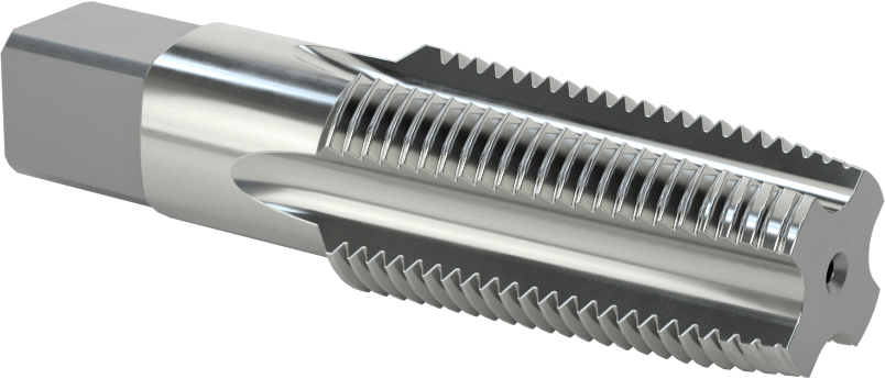 Kaplamasız Yüksek Hızlı Çelik Boru ve Kanal Tapası, Yüksek Hızlı Çelik, Standart Pah, 1/2 NPT, 3-1/8" Toplam Uzunluk