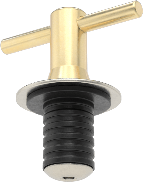 Pirinç T-Kollu Genişletme Tapası, Paslanmaz Çelik Levha, 0,570“ ila 0,670” Boru İç Çapı için