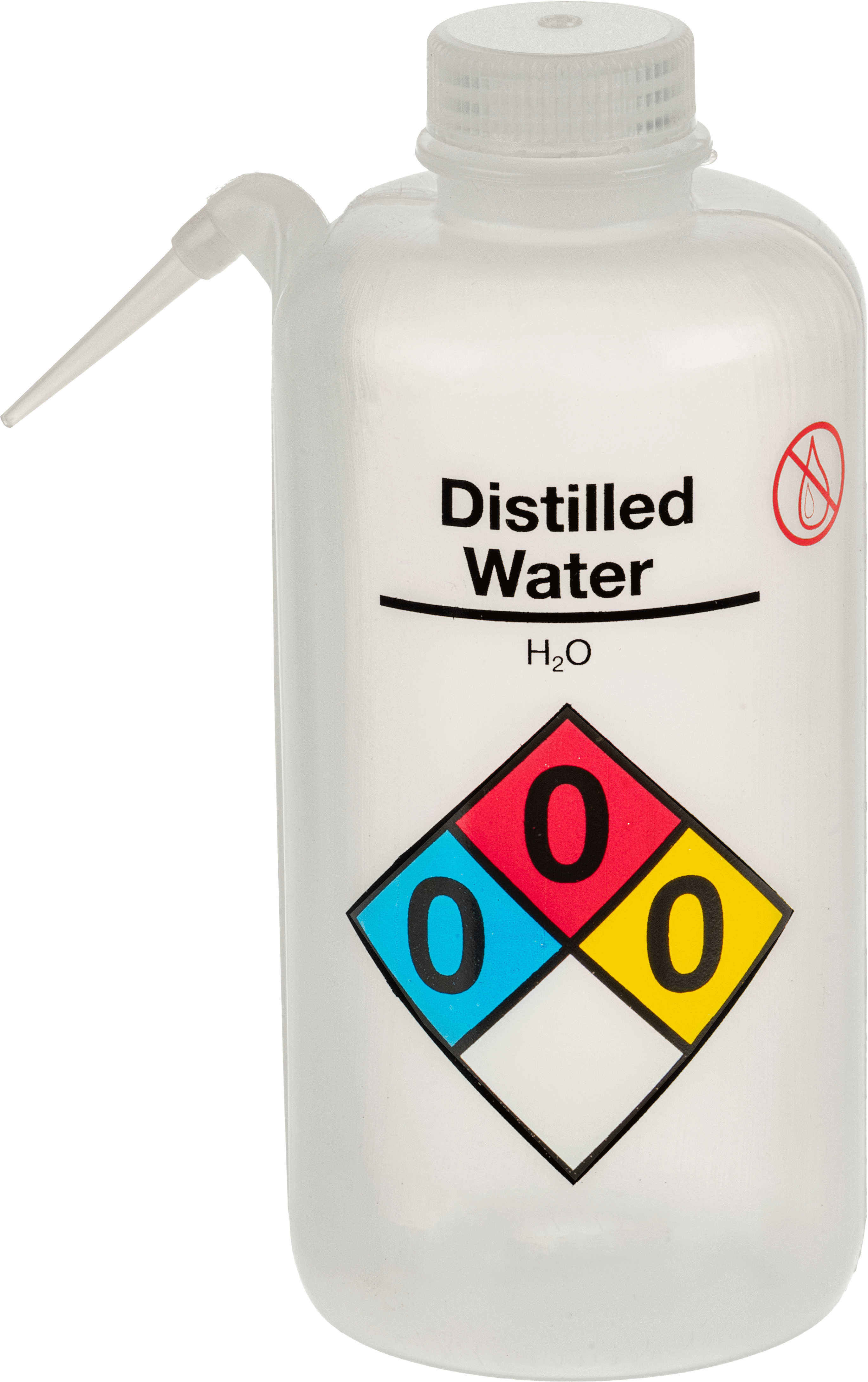 Ayrı Açılı Nozullu Sıkma Şişesi, NFPA Elmas, (Damıtılmış Su), 32 FL. oz Kapasite