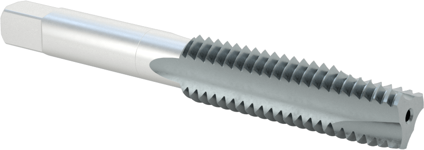 Sol Dişli Talaş Temizleme Kılavuzu, Titanyum Karbonitrür Kaplamalı Yüksek Hızlı Çelik, 1/2"-13 Diş Boyutu