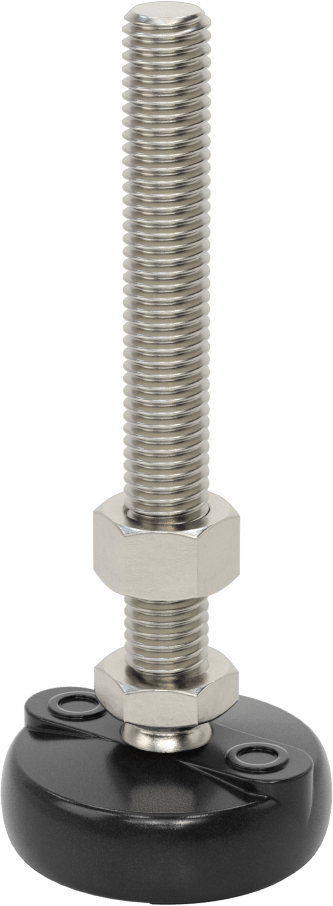 Sabit Dönen Seviyeleme Montajı, 4“ Uzunlukta 1/2”-13 Dişli Saplama ve 2" Taban Çapı ile