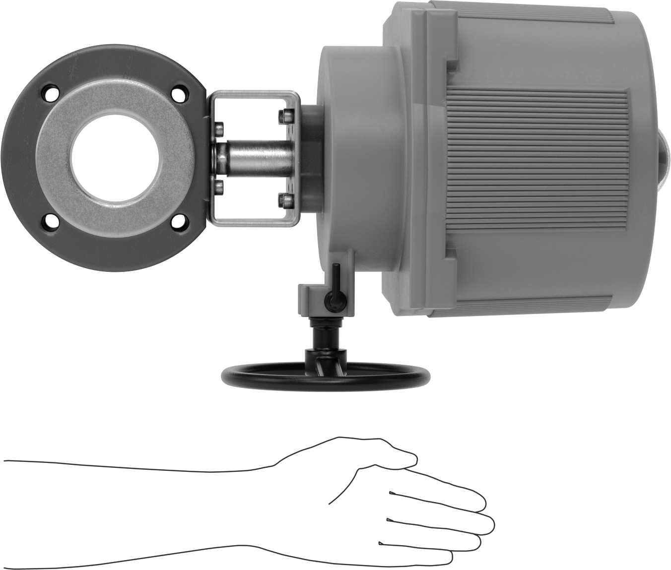 Yüksek Akışlı Flanşlı Motor Tahrikli Açma/Kapama Valfi, 24V AC/DC, 3 Boru Boyutu