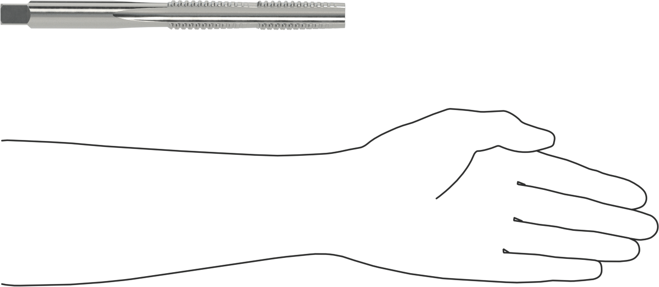Acme Diş Açma Kılavuzu, Sol El, 7/8"-6 Diş Boyutu, 4-3/8" Diş Uzunluğu