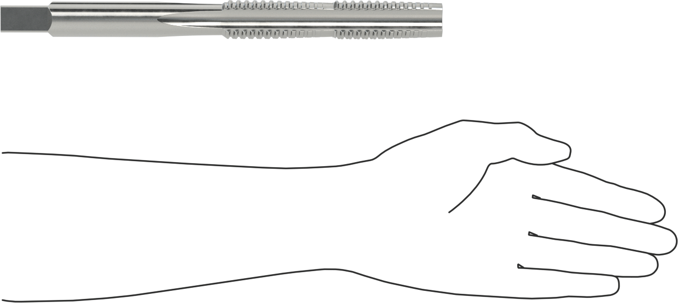 Acme Diş Açma Kılavuzu, Sol El, 1-1/8"-5 Diş Boyutu, 5-1/4" Diş Uzunluğu
