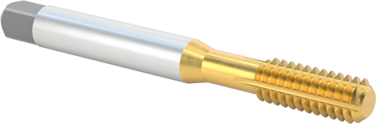 Talaşsız Kılavuz, TiN Kaplamalı Yüksek Hızlı Çelik, Alt Pah, 1/4"-20 Diş Boyutu