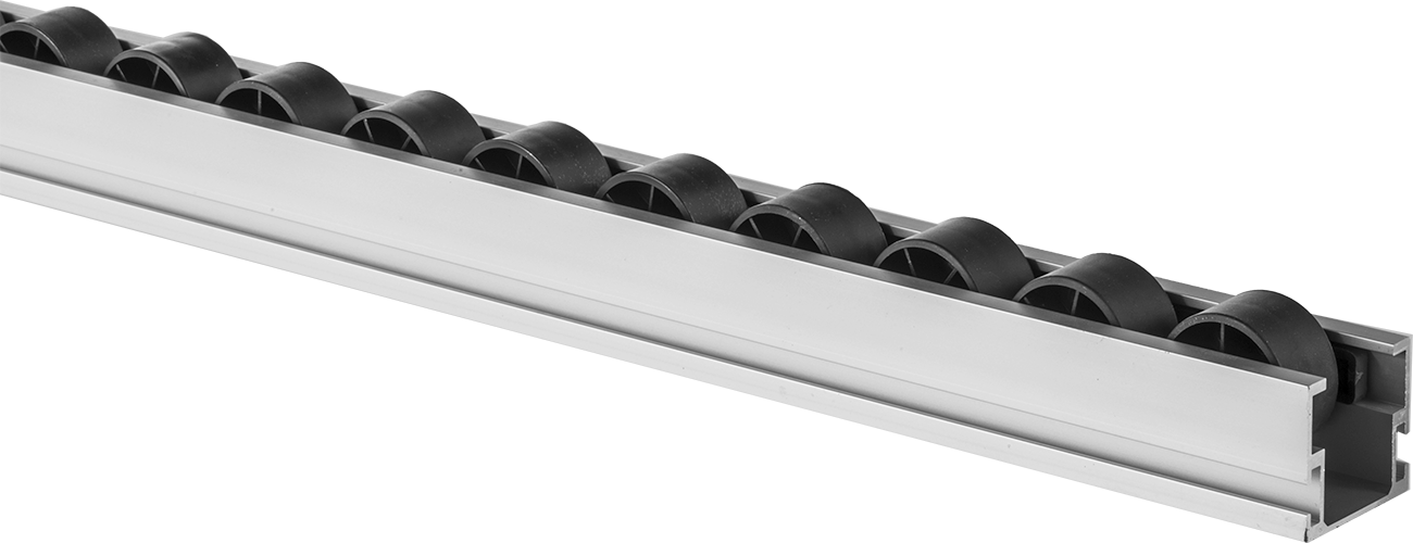 Kelepçeli Çerçeve Bağlantı Parçası, Konveyör Rayı, 1-9/16" Toplam Genişlik, 6 Fit Uzunluk