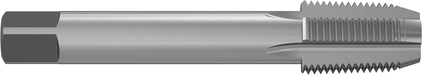 Kaplamasız Yüksek Hızlı Çelik Boru ve Kanal Tapası, Yüksek Hızlı Çelik, Standart Pah, 3/8 NPT, 3-3/4" Toplam Uzunluk