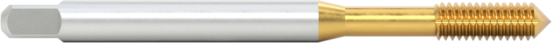 Talaşsız Kılavuz, TiN Kaplamalı Yüksek Hızlı Çelik, Standart Pah, M4 x 0,7 mm Diş Boyutu