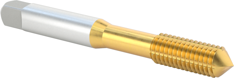 Talaşsız Kılavuz, TiN Kaplamalı Yüksek Hızlı Çelik, Standart Pah, M8 x 1,25 mm Diş Boyutu