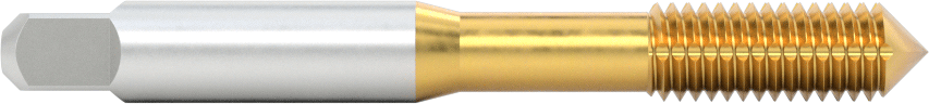 Talaşsız Kılavuz, TiN Kaplamalı Yüksek Hızlı Çelik, Standart Pah, M8 x 1,25 mm Diş Boyutu