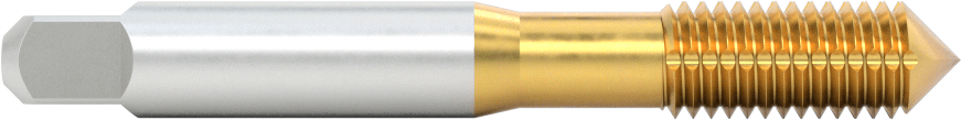 Talaşsız Kılavuz, TiN Kaplamalı Yüksek Hızlı Çelik, Standart Pah, M10 x 1,5 mm Diş Boyutu