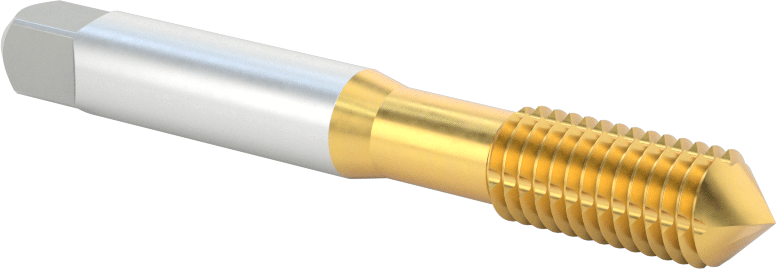 Talaşsız Kılavuz, TiN Kaplamalı Yüksek Hızlı Çelik, Standart Pah, M10 x 1,5 mm Diş Boyutu