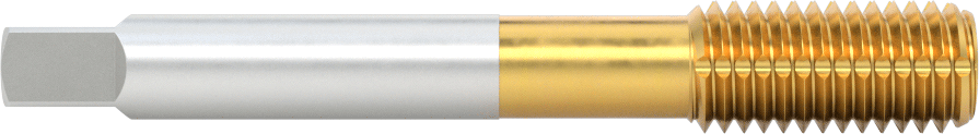 Talaşsız Kılavuz, TiN Kaplamalı Yüksek Hızlı Çelik, Standart Pah, M12 x 1,75 mm Dişli Boyutu