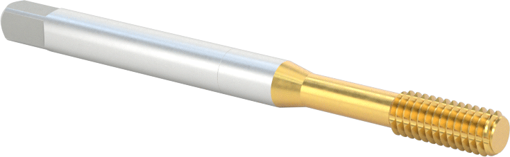 Talaşsız Kılavuz, TiN Kaplamalı Yüksek Hızlı Çelik, Alt Pah, M4 x 0,7 mm Diş