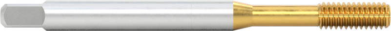 Talaşsız Kılavuz, TiN Kaplamalı Yüksek Hızlı Çelik, Alt Pah, M4 x 0,7 mm Diş