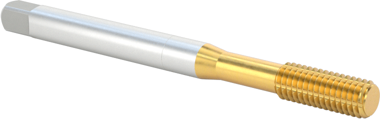 Talaşsız Kılavuz, TiN Kaplamalı Yüksek Hızlı Çelik, Alt Pah, M5 x 0,8 mm Diş
