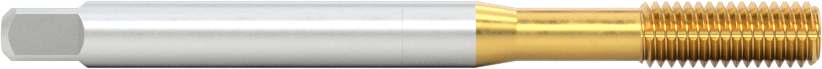 Talaşsız Kılavuz, TiN Kaplamalı Yüksek Hızlı Çelik, Alt Pah, M5 x 0,8 mm Diş