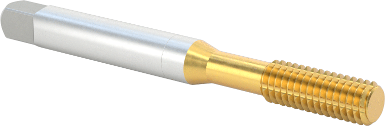 Talaşsız Kılavuz, TiN Kaplamalı Yüksek Hızlı Çelik, Alt Pah, M6 x 1 mm Diş Boyutu